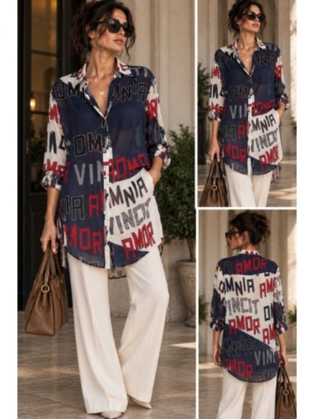 Pianura Studio Amor Vincit Omnia Tunic Euro Italian Art Print Sheer Avant Guard